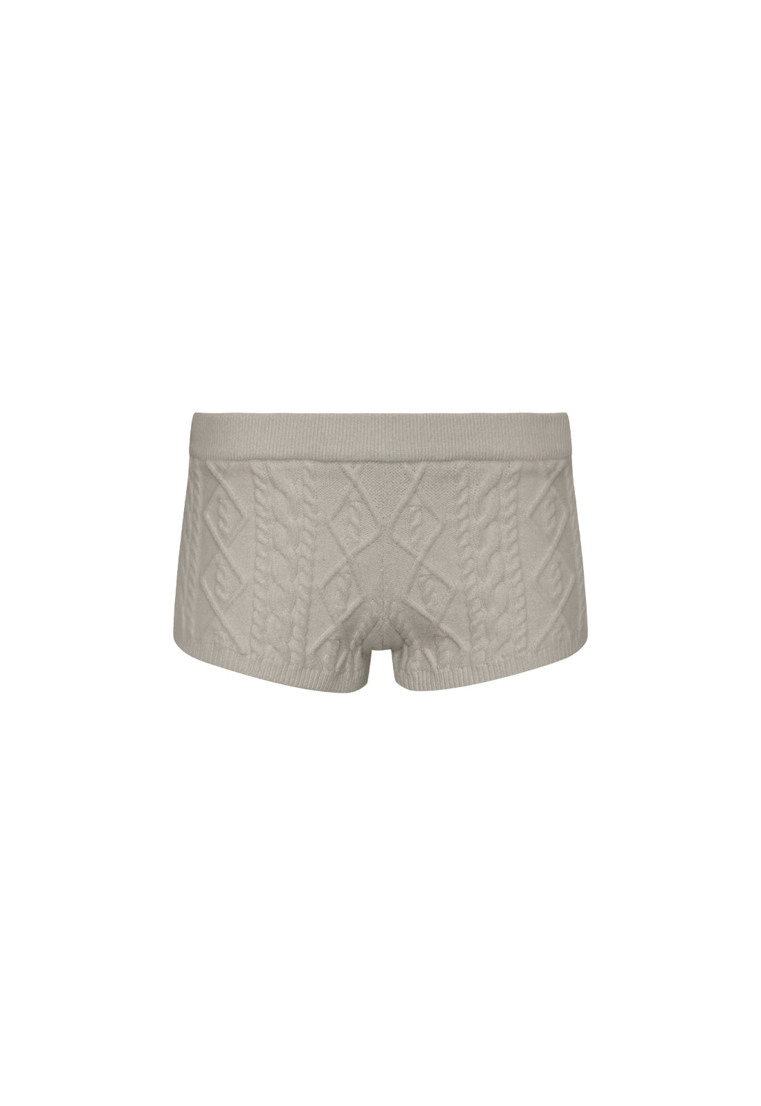 HOUSEWIFE KNIT SHORT - ASH CABLE