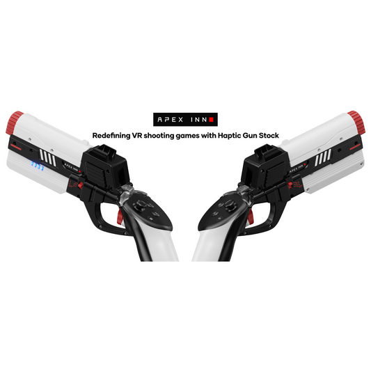 APEX INNO uchwyt na kontrolery z haptyką | pistolet haptyczny VR do Meta Quest 3 / 3S