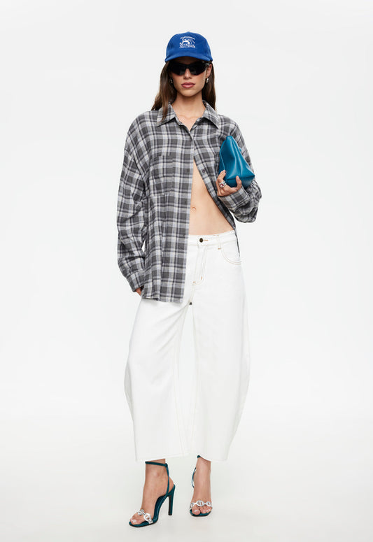 HORSESHOE CROPPED JEAN - PORCELAIN