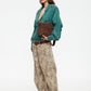 HORSESHOE CROPPED JEAN - LEOPARD