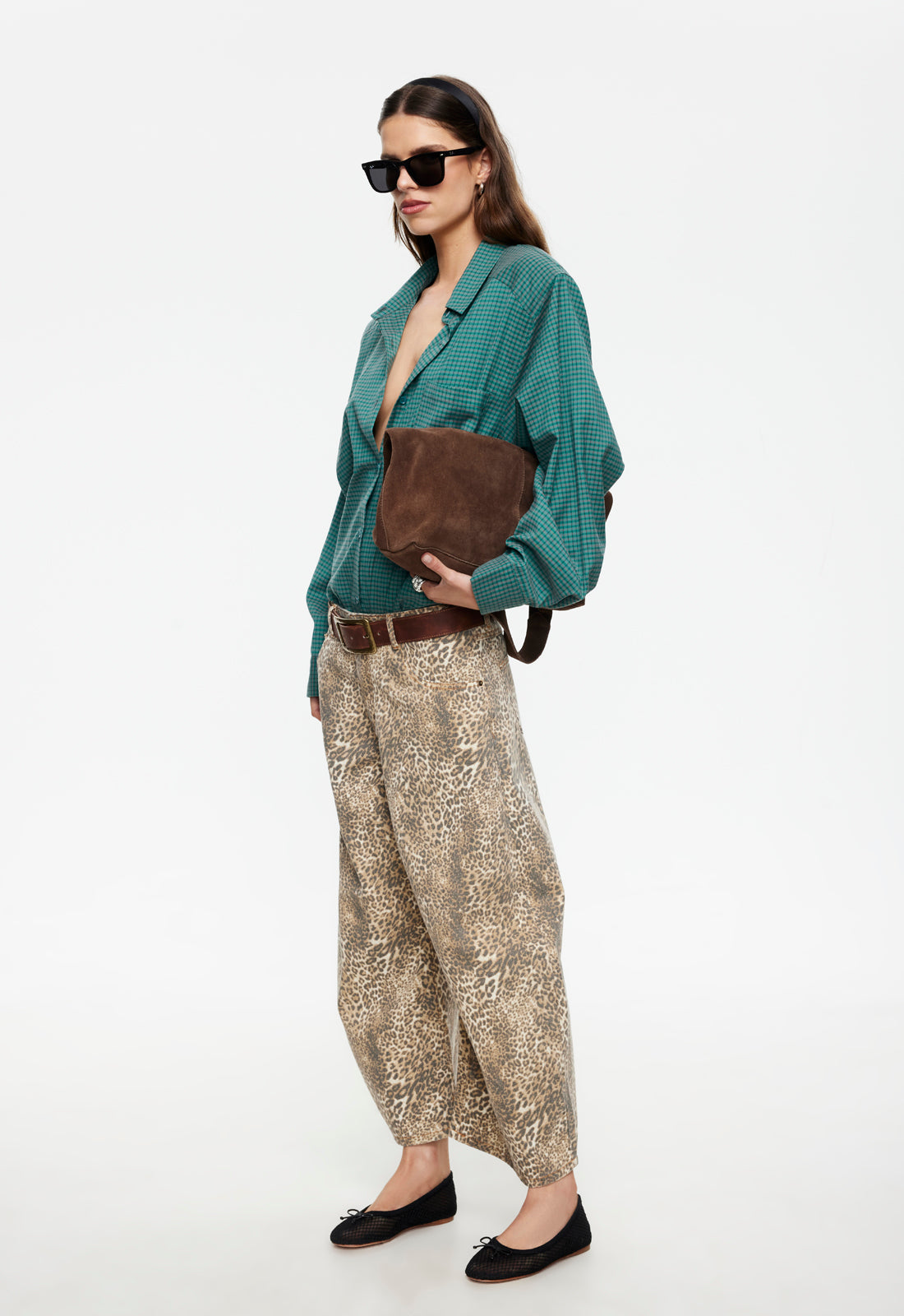 HORSESHOE CROPPED JEAN - LEOPARD