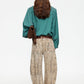 HORSESHOE CROPPED JEAN - LEOPARD