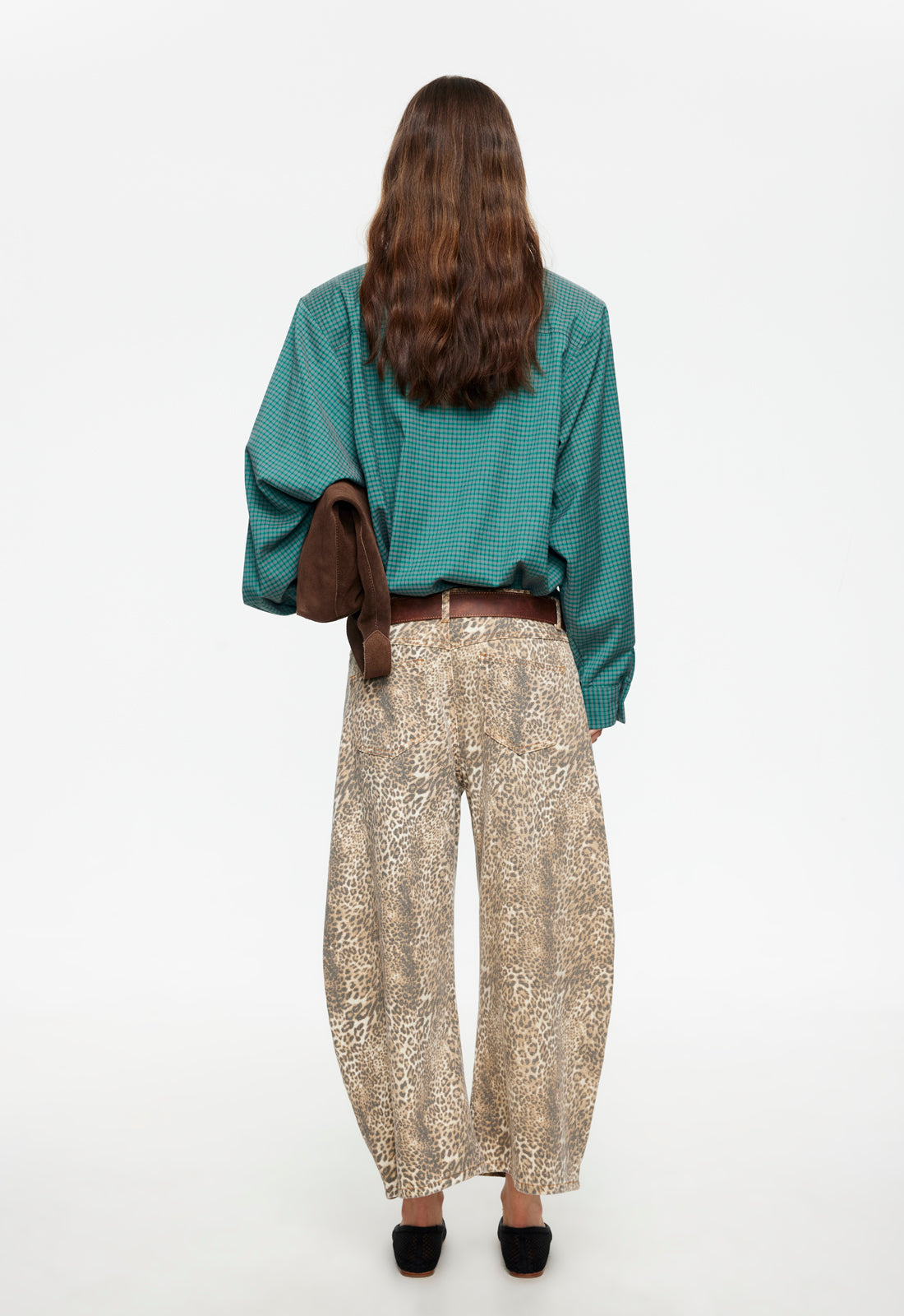 HORSESHOE CROPPED JEAN - LEOPARD