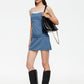 GLACÉ MINI DRESS - NAVY STRIPE