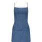 GLACÉ MINI DRESS - NAVY STRIPE