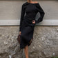 HAVEN MAXI DRESS - NOIR POLKA