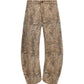 HORSESHOE CROPPED JEAN - LEOPARD