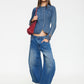 HORSESHOE CROPPED JEAN - DARK INDIGO