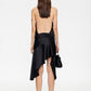 GLOSS MIDI SKIRT - NOIR