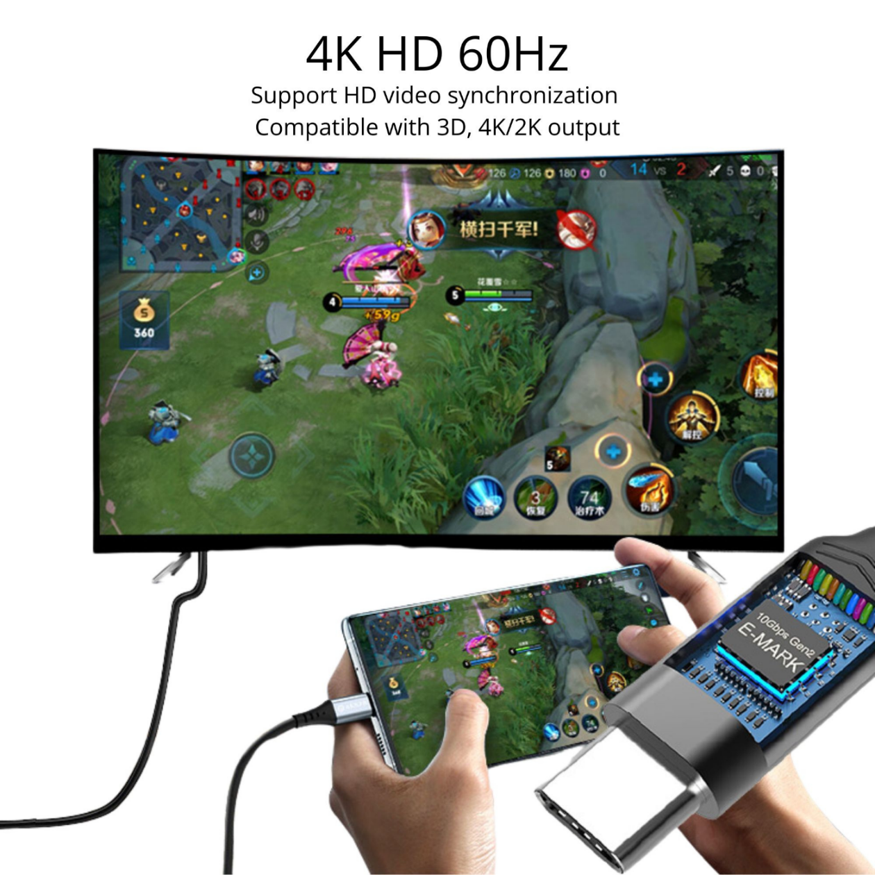 VortexVR 3m kabel USB-C PD100W do Meta Link | do Meta Quest 3 / 3S / 2