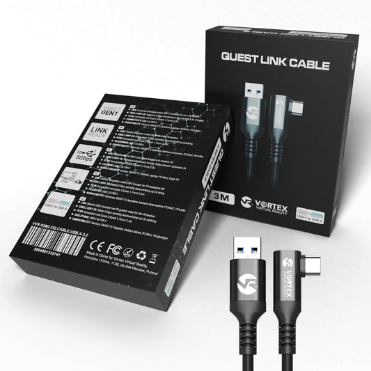 VortexVR 3m kabel USB-A do USB-C do Meta Link | do Meta Quest 3 / 3S / 2