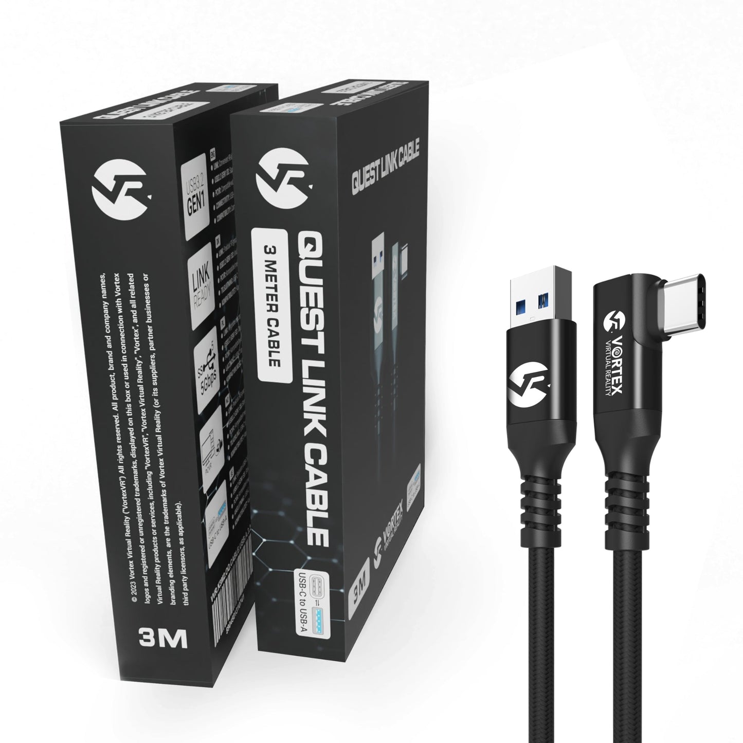 VortexVR 3m kabel USB-A do USB-C do Meta Link | do Meta Quest 3 / 3S / 2