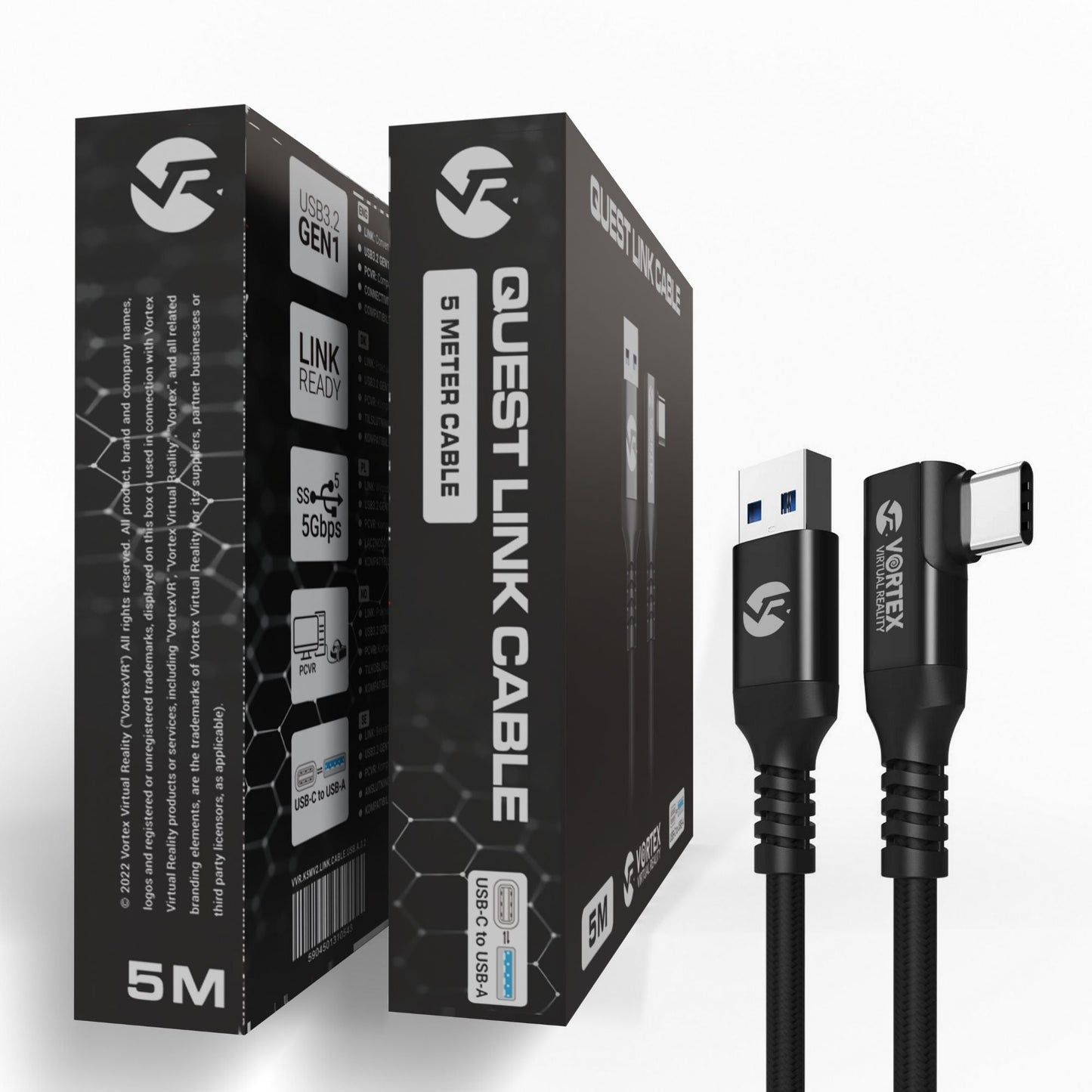 VortexVR 5m kabel USB-A do USB-C do Meta Link | do Meta Quest 3 / 3S / 2