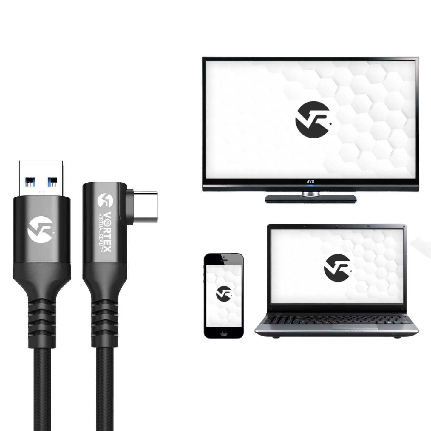 VortexVR 5m kabel USB-A do USB-C do Meta Link | do Meta Quest 3 / 3S / 2