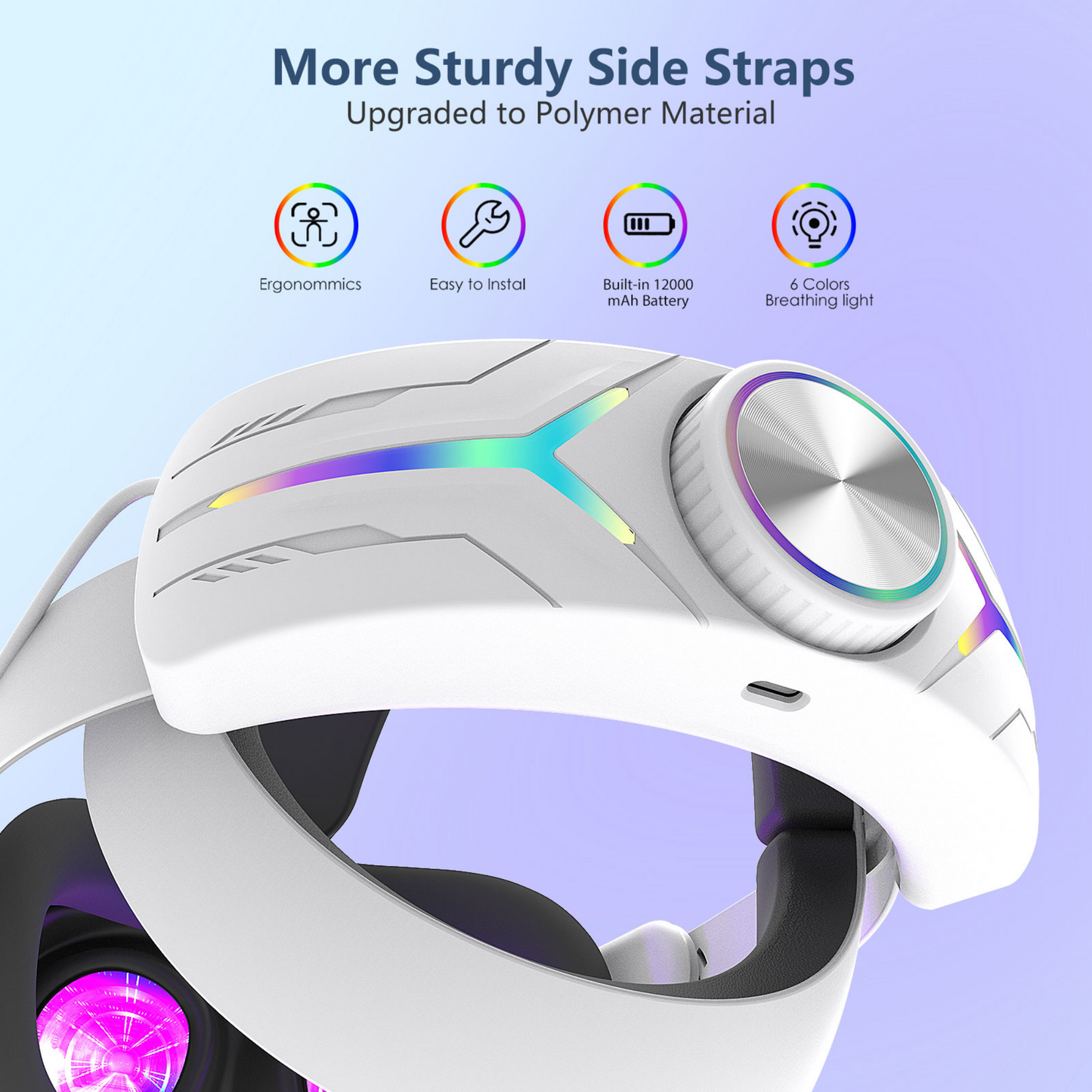 VortexVR Elite Strap pasek z baterią 12000 mAh | do Meta Quest 3 / 3S